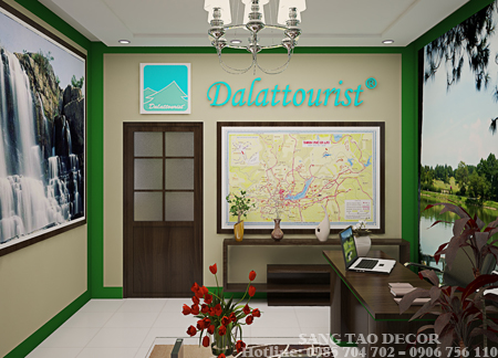 Thiết kế nội thất văn phòng đẹp Dalattourist
