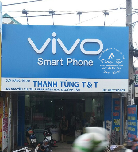 Làm chuỗi bảng hiệu quảng cáo VIVO Smartphone