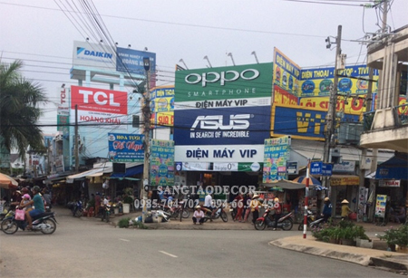 Thi công hệ thống bảng hiệu quảng cáo điện thoại máy tính ASUS Việt Nam