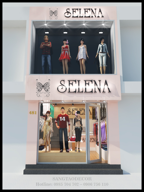 Thiết kế thi công shop thời trang Selena