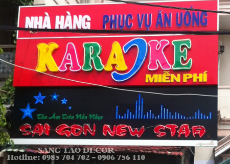 Mẫu bảng hiệu karaoke, bar đẹp tp hcm