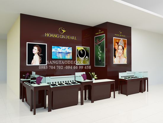 Thiết kế showroom nữ trang ngọc trai - Hoàng Gia Pearl
